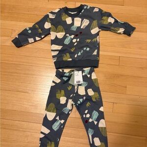 H&M Kids Abstract Pattern Pajama Set - Blue and Green